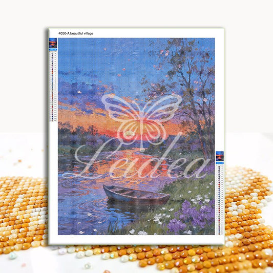A beautiful village Diamond Painting 30/40 40/50 50/60