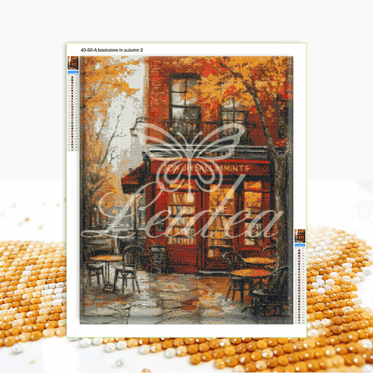 A bookstore in autumn 2 Diamond Painting 30/40 40/50 50/60