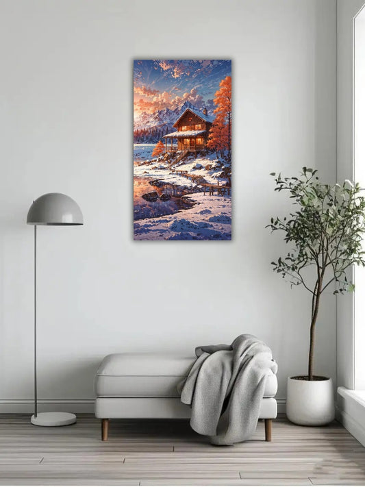 A cottage at sunset 1