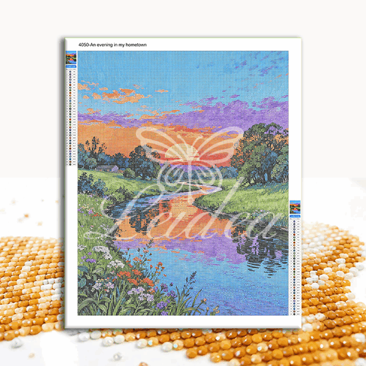 An evening in my hometown Diamond Painting 30/40 40/50 50/60