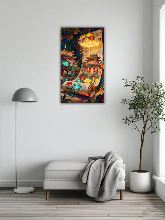 Ancient city in a painting