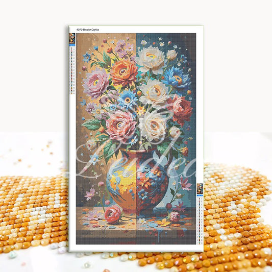 Bicolor Dahlia Diamond Painting 30/40 40/50 50/60