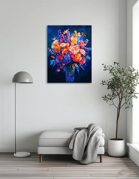 Blue Curtain Flower Dance