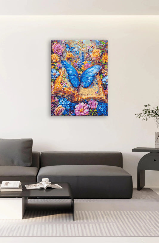 Blue Butterfly in the Book