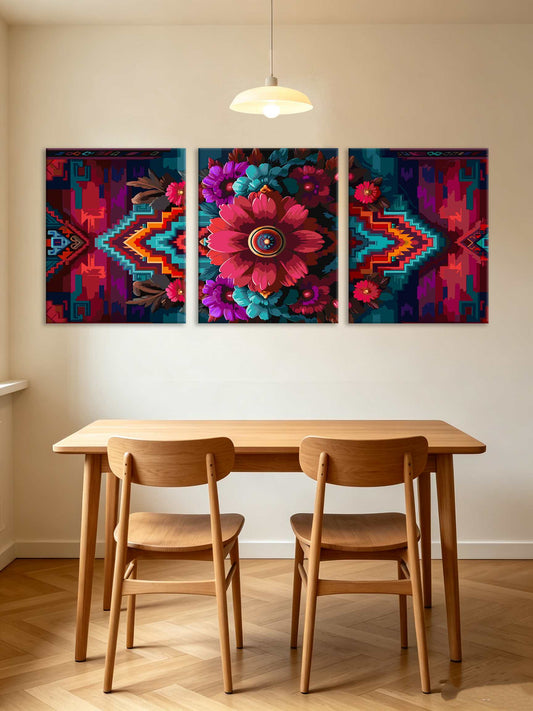 Boho Tribal Bloom (Set of 3 PCS) Paint By Numbers