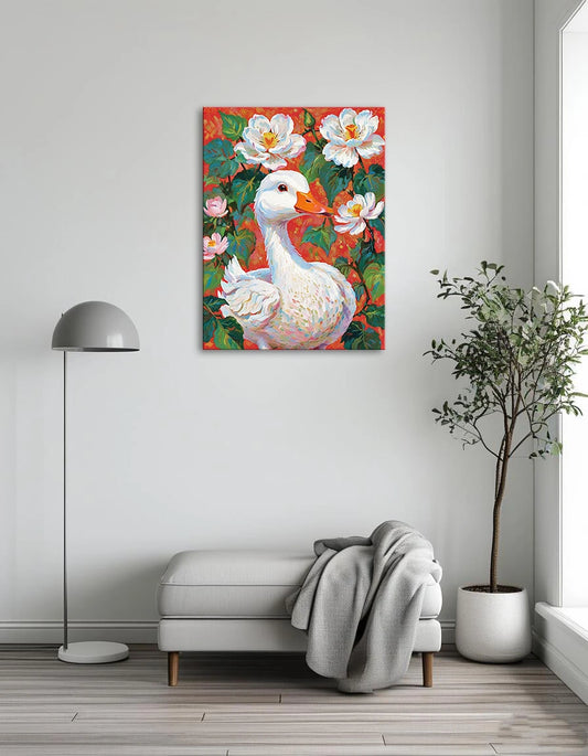 Flowery Smiling Duck