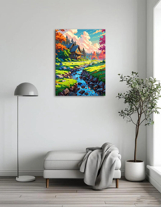 Quiet Stream And Cottage 1