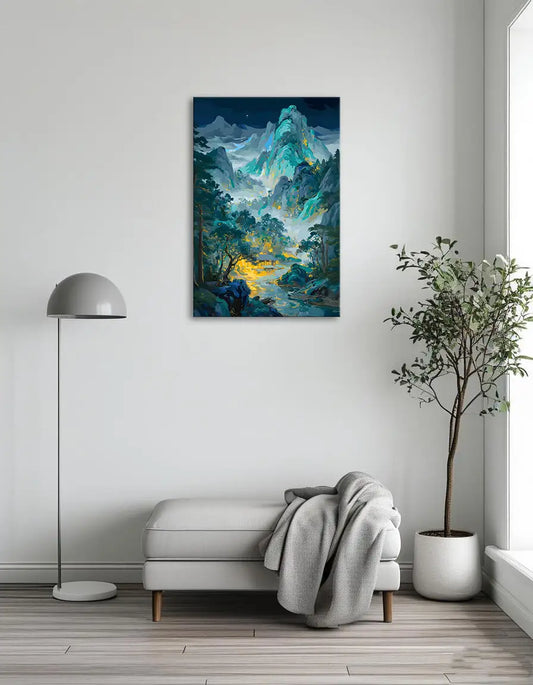 Lights of the River and Mountain