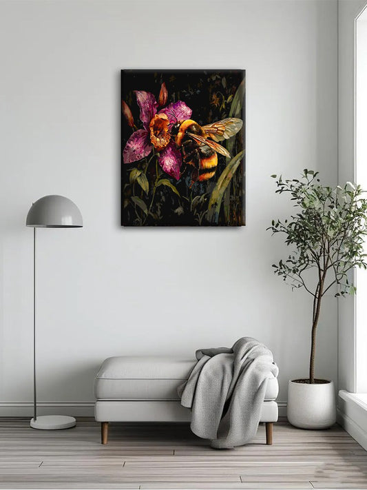Orchid & Bee Impasto