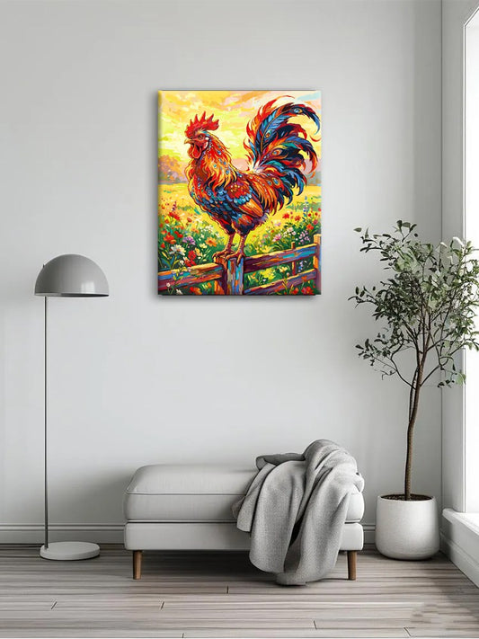 Sunrise Rooster Paint By Numbers