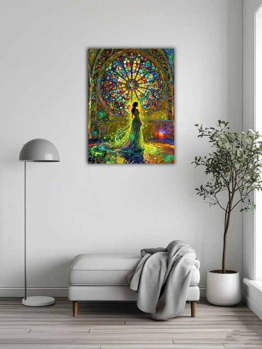 Under the colored window