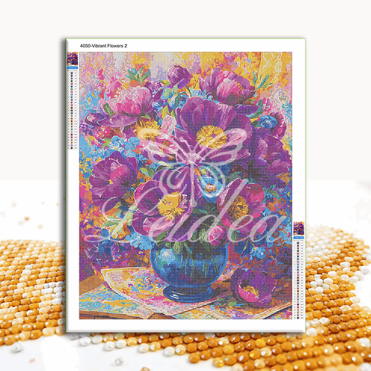 Vibrant Flowers 2 Diamond Painting 30/40 40/50 50/60