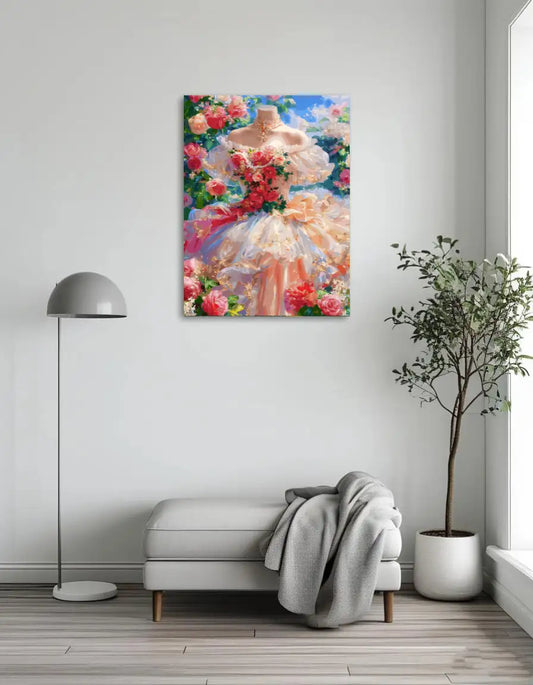 Wedding dress and flowers