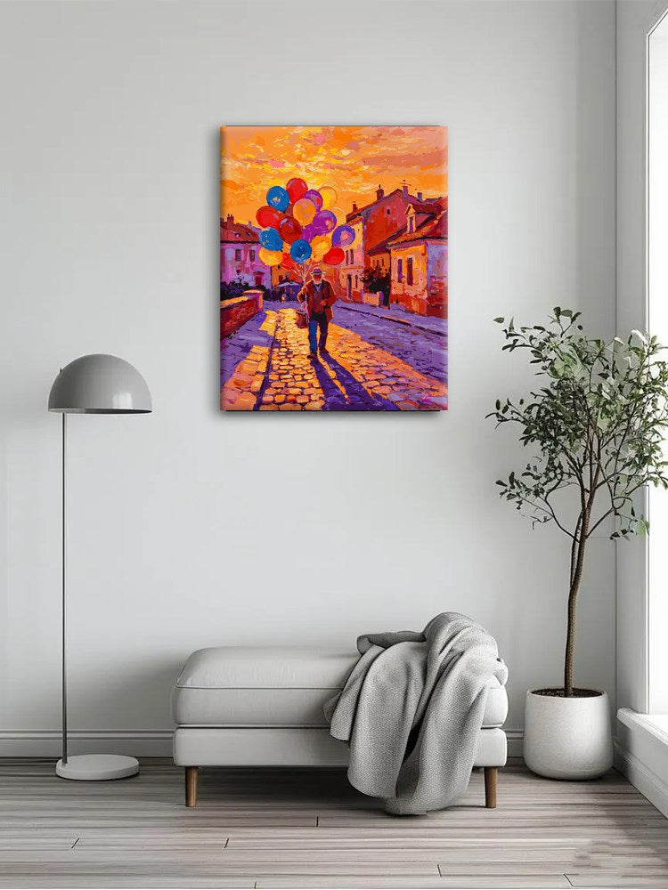 Balloon Street Sunset Paint By Numbers