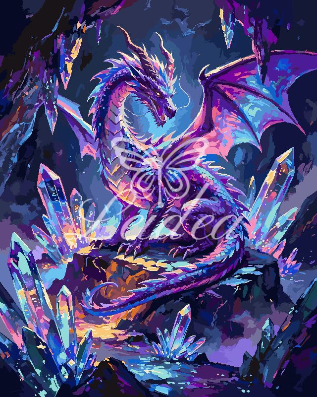 Crystal Shadow Dragon Paint By Numbers