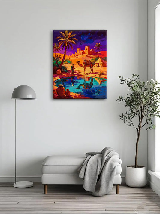 Desert Oasis Night Paint By Numbers