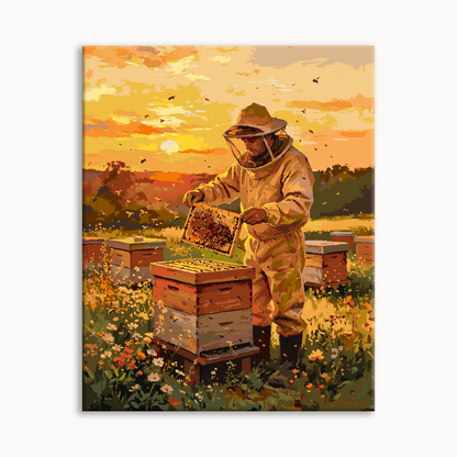 Sunset Beekeeper Paint By Numbers