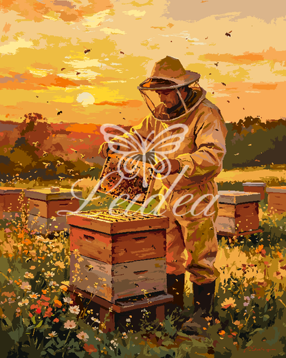 Sunset Beekeeper Paint By Numbers