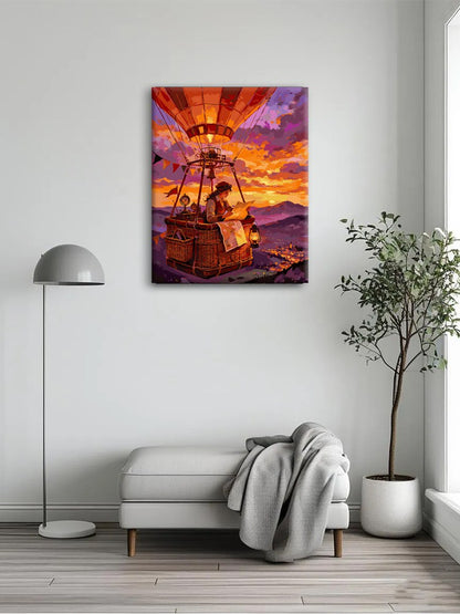 Sunset Hot Air Balloon Paint By Numbers