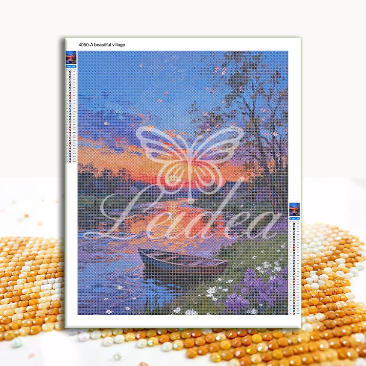 A beautiful village Diamond Painting 30/40 40/50 50/60