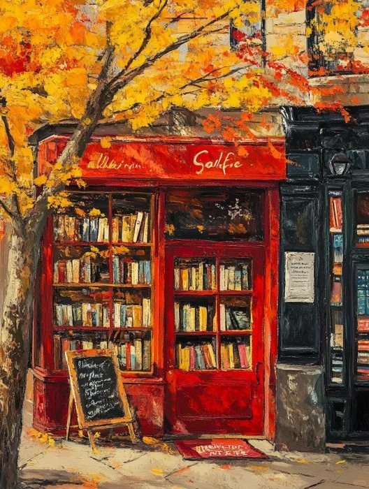 A bookstore in autumn 1