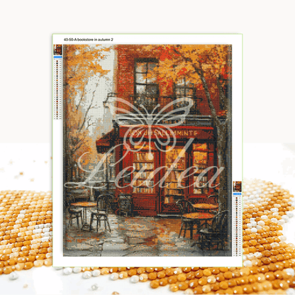 A bookstore in autumn 2 Diamond Painting 30/40 40/50 50/60