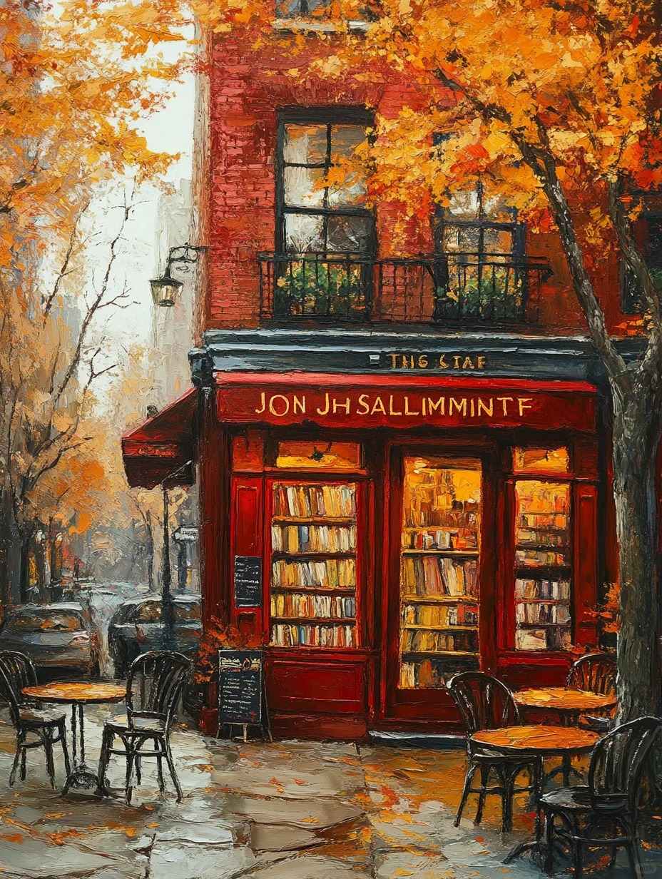 A bookstore in autumn 2