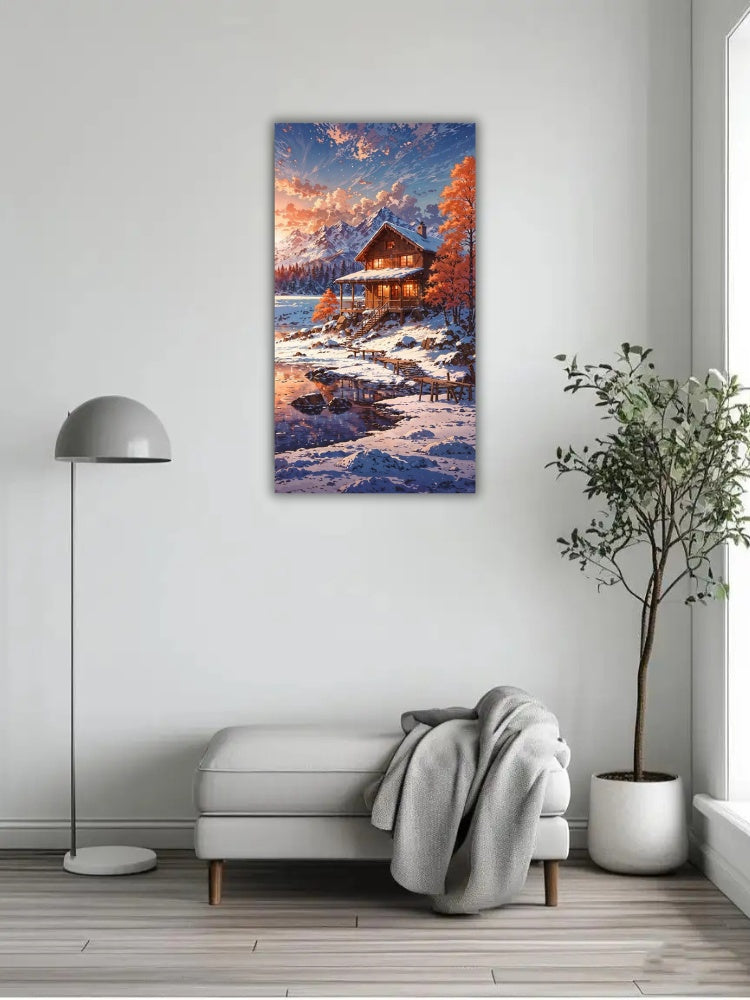 A cottage at sunset 1