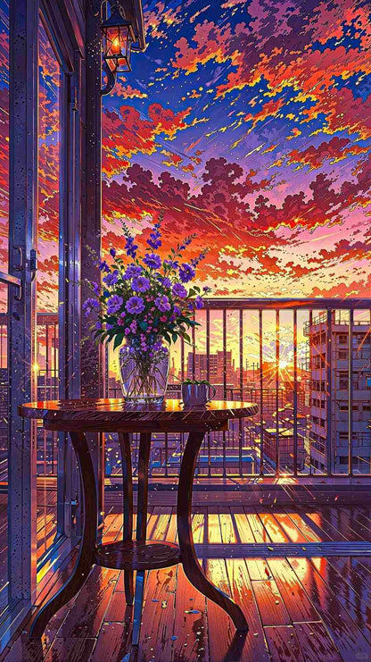A cottage at sunset 2