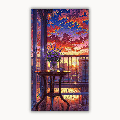 A cottage at sunset 2