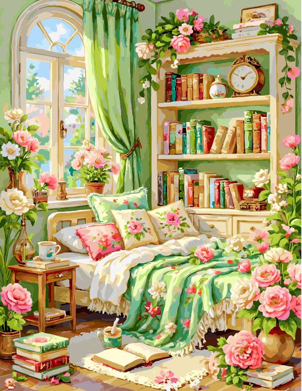 A cozy bed