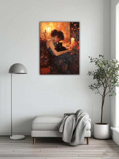 A sleeping beauty and a cat 10