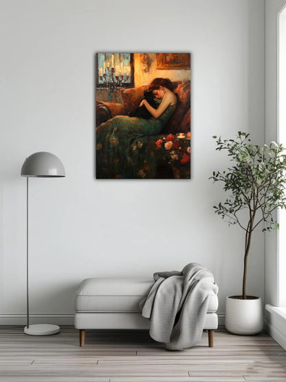 A sleeping beauty and a cat 12