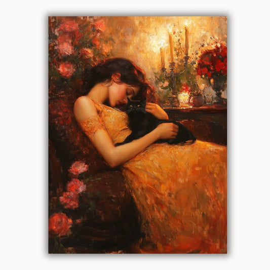 A sleeping beauty and a cat 13