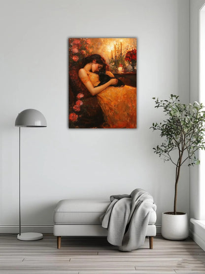 A sleeping beauty and a cat 13