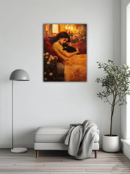 A sleeping beauty and a cat 1