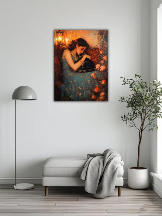 A sleeping beauty and a cat 4