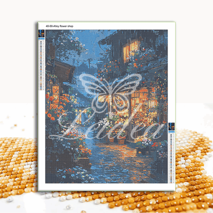 Alley flower shop Diamond Painting 30/40 40/50 50/60