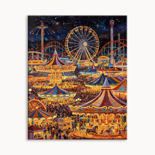 Amusement park at night 1