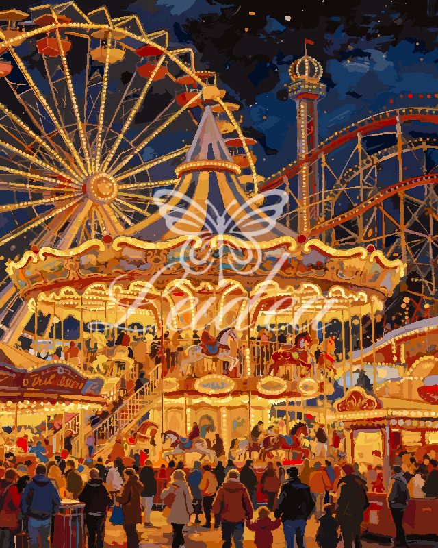 Amusement park at night 2