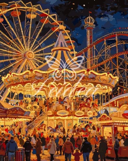 Amusement park at night 2