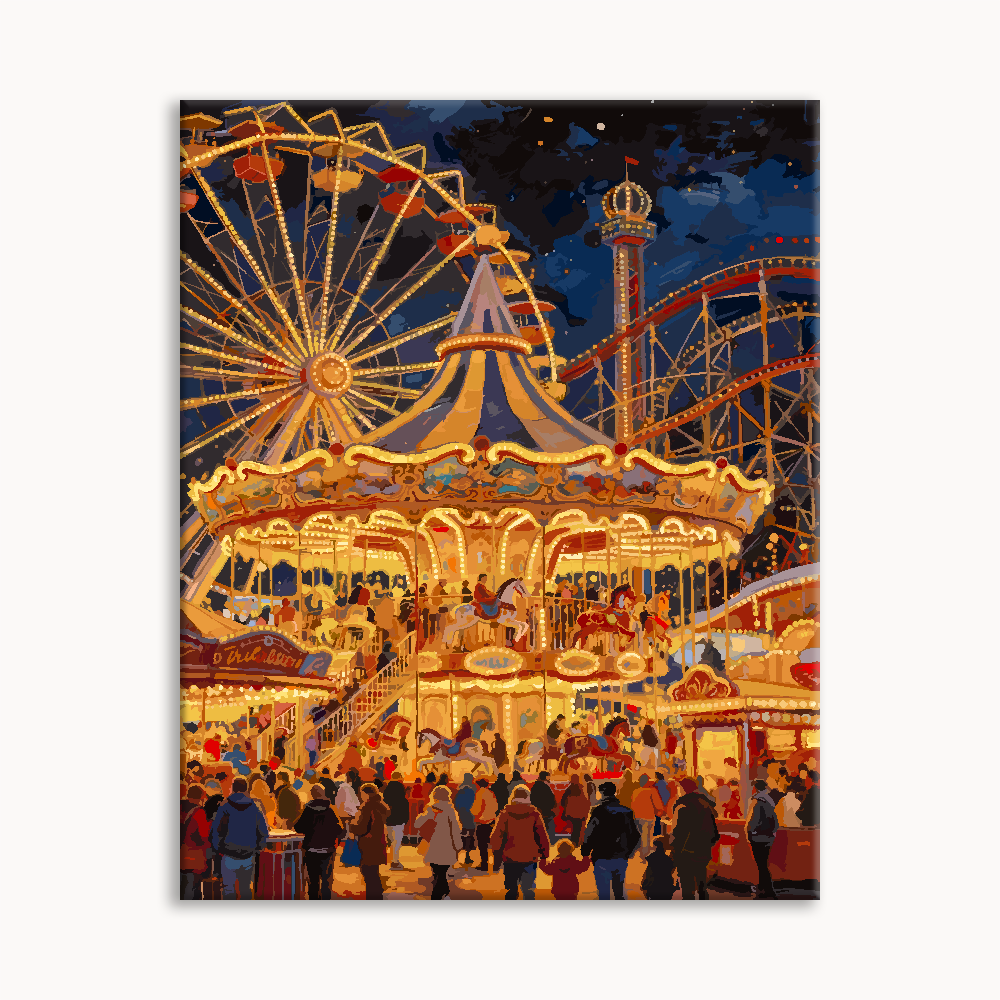 Amusement park at night 2