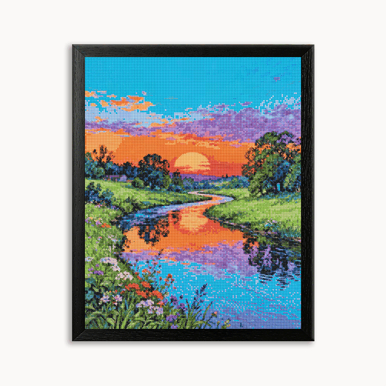 An evening in my hometown Diamond Painting 30/40 40/50 50/60