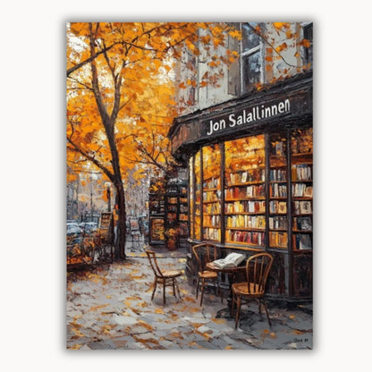 An old bookstore in autumn 2