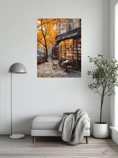 An old bookstore in autumn 2