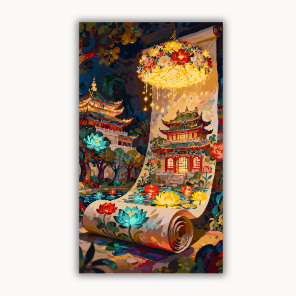 Ancient city in a painting