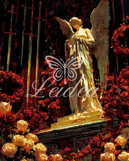 Angel in Crimson Garden