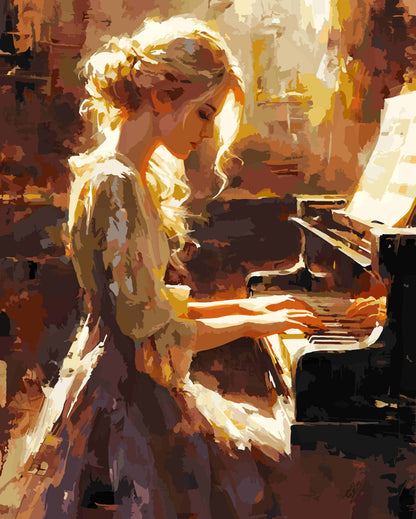 Beautiful female pianist 1