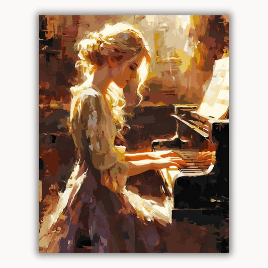 Beautiful female pianist 1