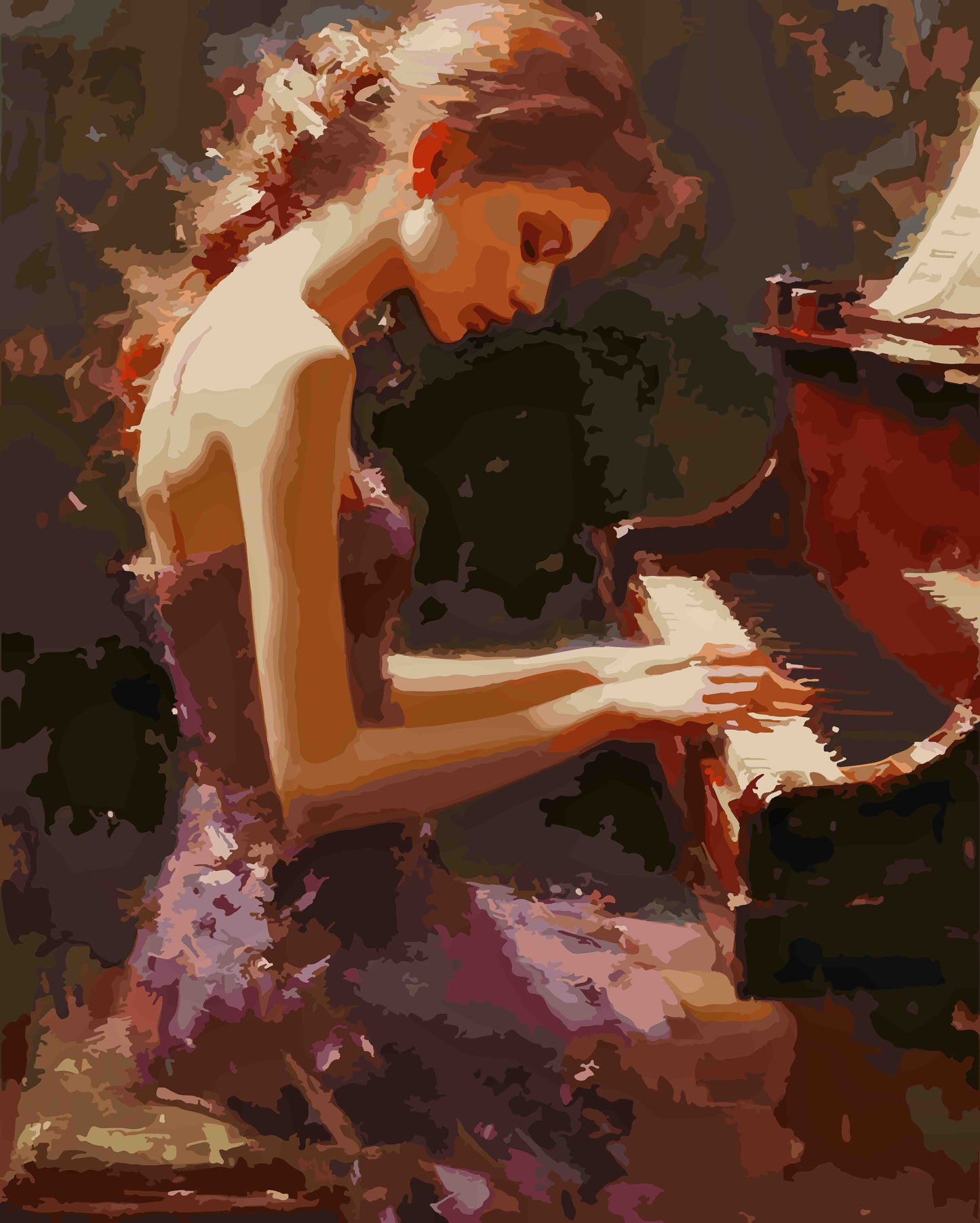 Beautiful female pianist 3